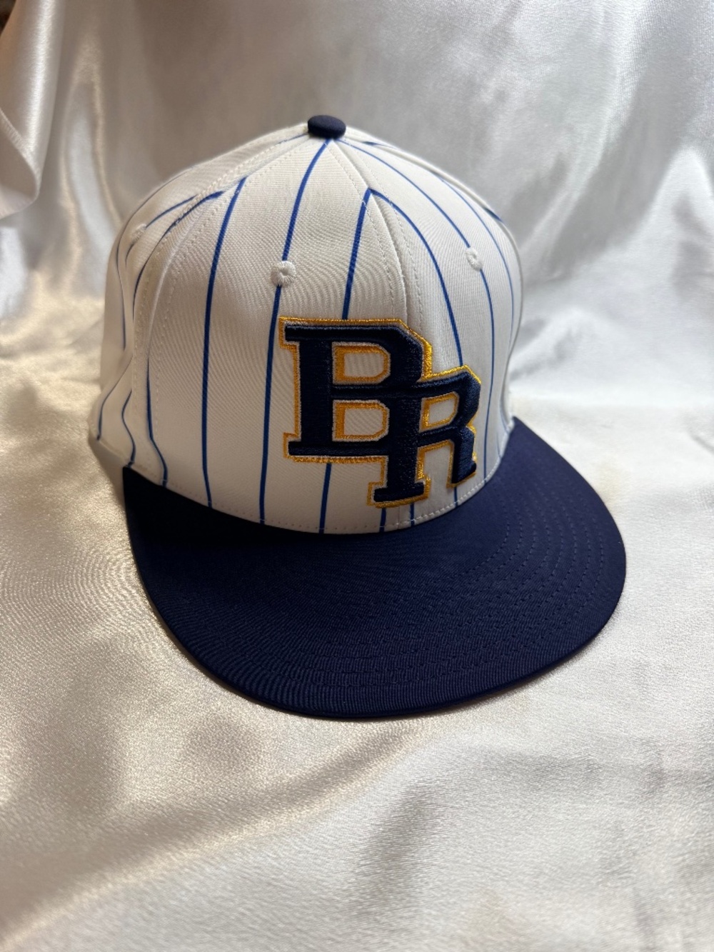 Vintage Wilmington Blue Rocks Hat The Game Pinstripe Baseball Cap Size M Stretch